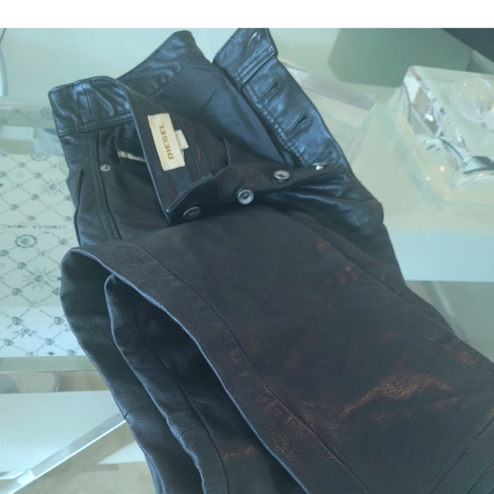 DIESELSHEEPSKIN LEATHER JEANS